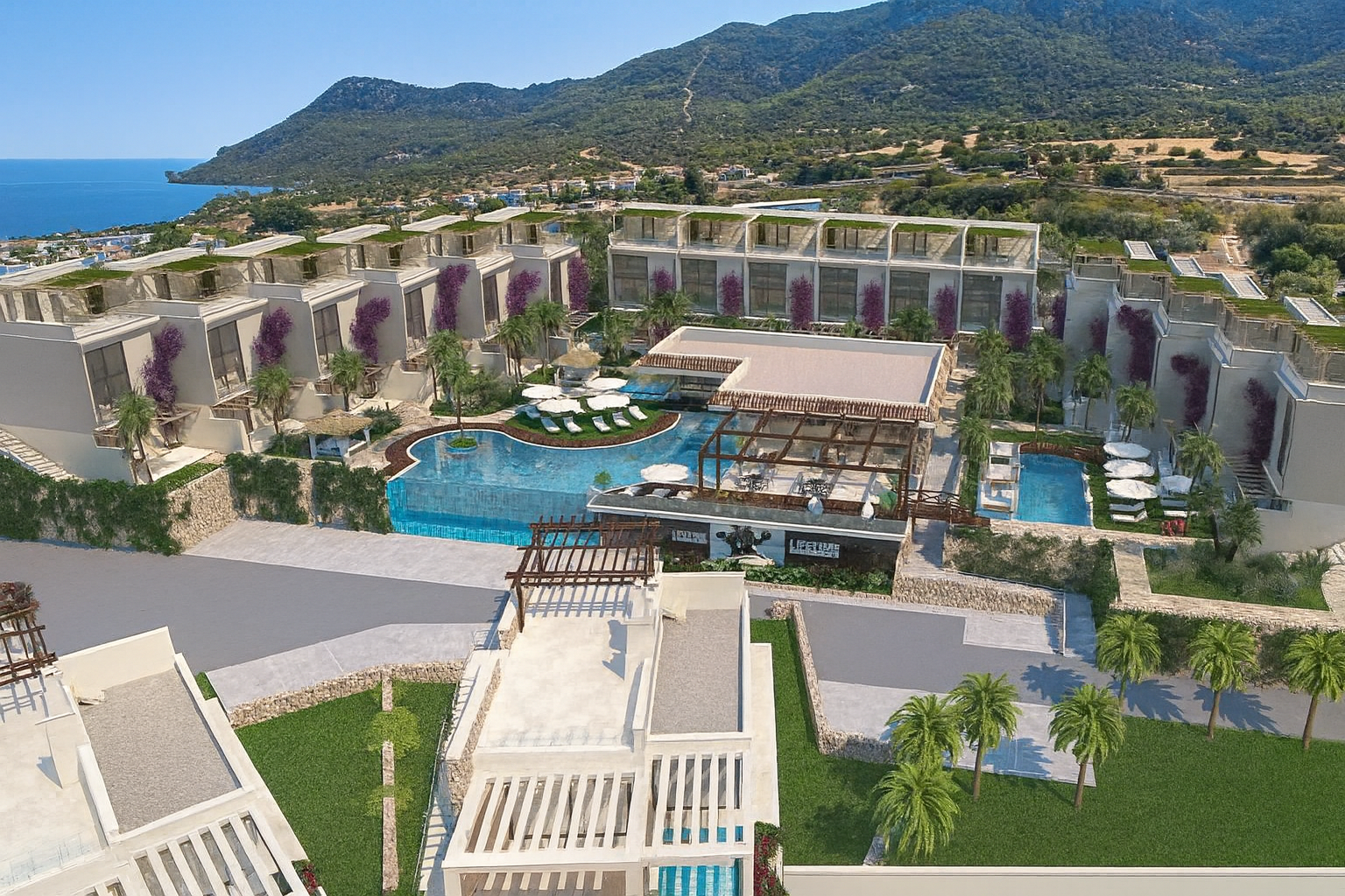 PRABANGUS apartamentai prie jūros MALIBU komplekse, Esentepe, Šiaurės Kipras